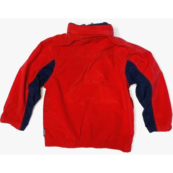 Oshkosh Boys Hooded Top Jacket Size 36 Months Half Zip Red Blue - Picture 4 of 7